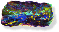 'Surf Throwing Up Gold Pebbles' - click here to go to the Floating Felts Gallery