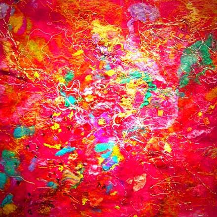 Interior design lighting ideas - art lights by UK fibre artist Mary-Clare Buckle - 'Seeing Pink' - light on Interior design lighting ideas - art lights by UK fibre artist Mary-Clare Buckle - 'Seeing Pink' - light on