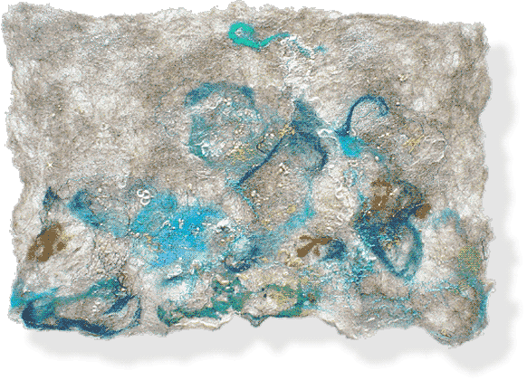 contemporary abstract textile art by textile artist Mary-Clare Buckle - 'Storm' contemporary abstract textile art by textile artist Mary-Clare Buckle - 'Storm'