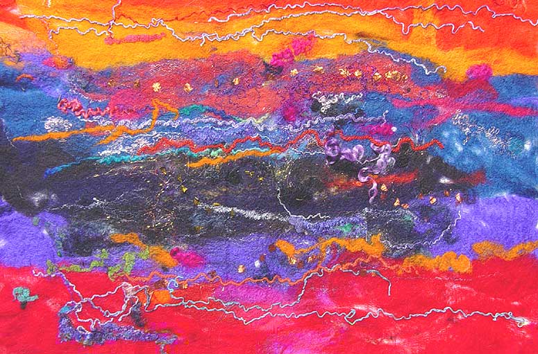Interior design lighting ideas - art lights by UK textile artist Mary-Clare Buckle - 'Random' (lights off) Interior design lighting ideas - art lights by UK textile artist Mary-Clare Buckle - 'Random' (lights off)